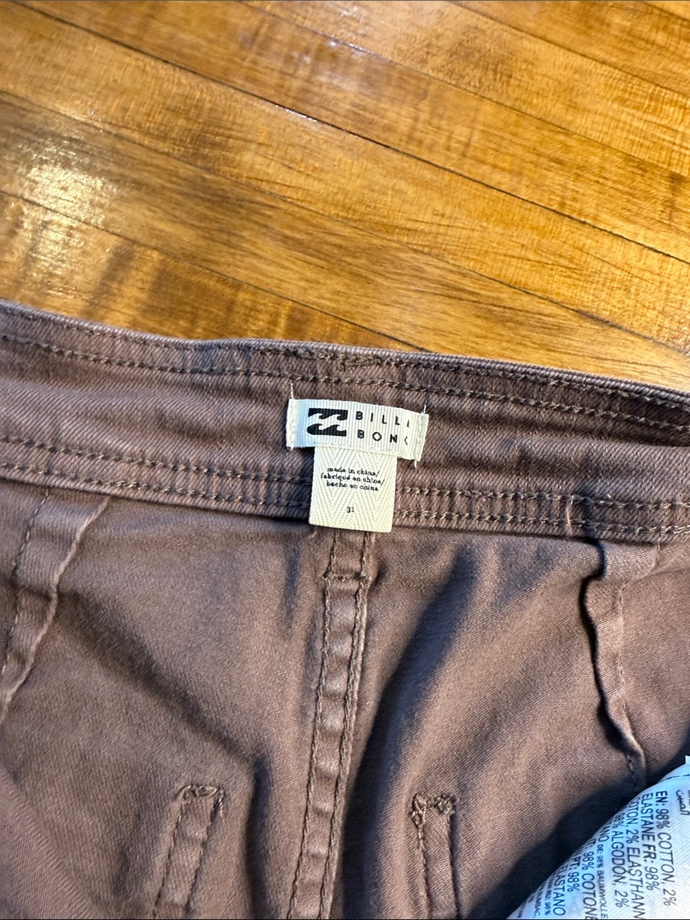 Billabong Wide-Leg High Rise Jeans in Brown Sz 31 (z) - Picture 5 of 6